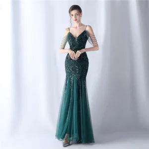 White Pink Red Golden Dresses With Crystals And Stones Luxury Occasions Dinner Woman Elegant Castle Music Play Halter Neck Dress