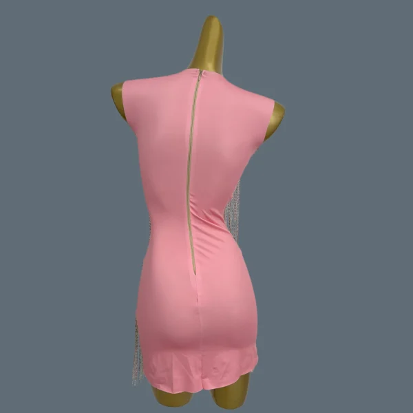Short Prom Dresses for Black Girls Sexy See Through Pink Luxury Diamond Black Girls Birthday Party Formal Gowns Qiangwei - Image 5