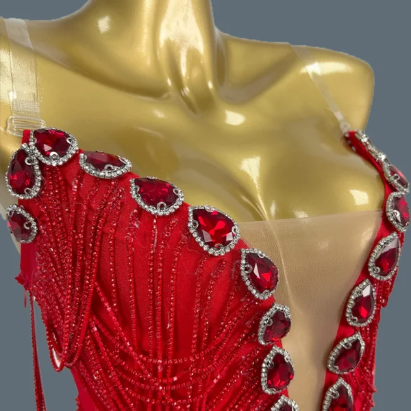 Sparkly Rhinestone Chains Elegant Short Dress for Women Nightclub Birthday Celebrate Party High-end Evening Mini Dress Xiatian - Image 7