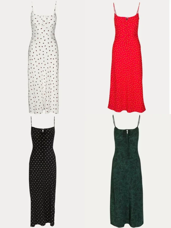 Real Silk French Style Classic Polka Dot Sling Dress Drawstring Tie Sand Wash Silk Strap Dress Sexy Dress for Women 2025 - Image 9