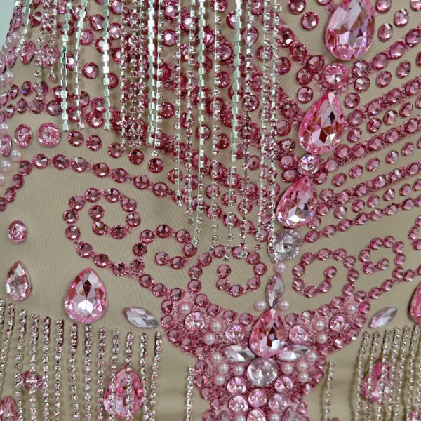 Short Prom Dresses for Black Girls Sexy See Through Pink Luxury Diamond Black Girls Birthday Party Formal Gowns Qiangwei - Image 7